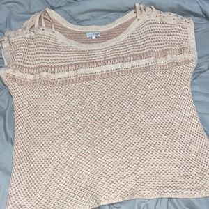 EUC Lucky Brand Cotton Knit Sweater Shirt Large Like new worn once